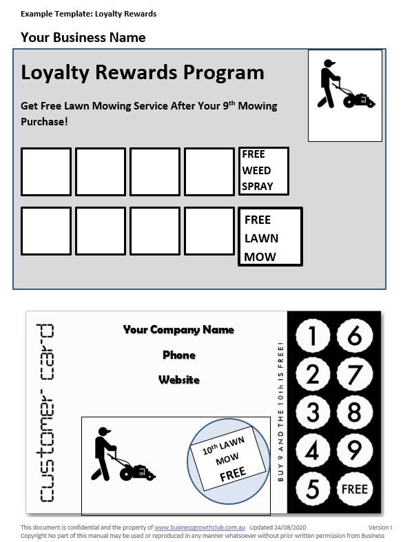 how to generate leads for lawn mowing business loyalty rewards
