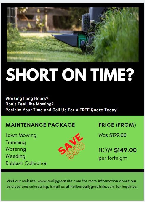 Flyers For Your Lawn Mowing Company