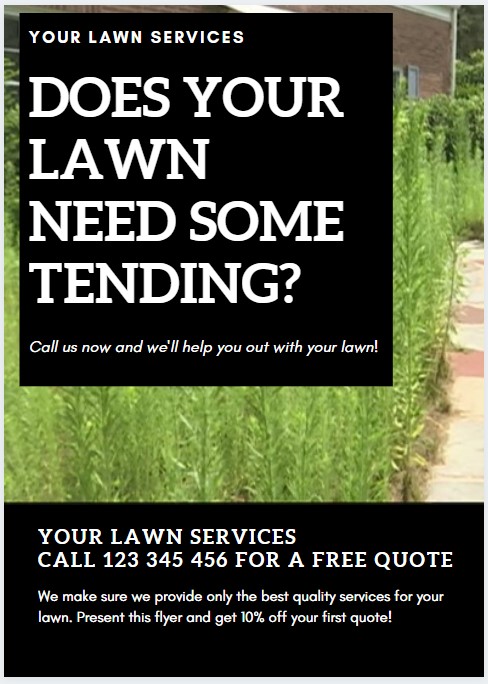 Flyers For Your Lawn Mowing Company