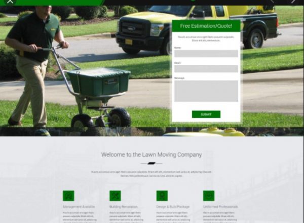 Landing Page Content Creation For Lawn Mowing Business