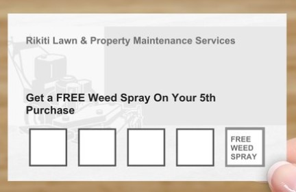 business & loyalty card template for lawn mowing business